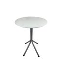 Ver imagem 1 de Mesa Bistrô Baixo Cinza com Tampo Redondo Branco