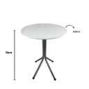 Ver imagem 2 de Mesa Bistrô Baixo Cinza com Tampo Redondo Branco
