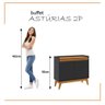 Buffet Aparador Ripado 2 Portas com Pés de Mdf Astúrias 92cm - 10