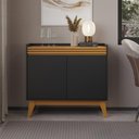 Ver imagem 3 de Buffet Aparador Ripado 2 Portas com Pés de Mdf Astúrias 92cm