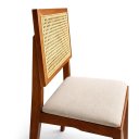 Ver imagem 6 de Kit 4 Cadeiras Tulipa Jantar Madeira Maciça Encosto Tela Sextavada Linho Bege Claro