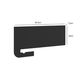 Painel Divisor Lateral de Mesas 60 Pandin Pe40 - Preto Pdl600pe40 - 2