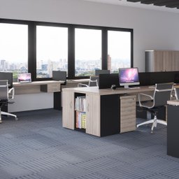Painel Divisor Lateral de Mesas 60 Pandin Pe40 - Preto Pdl600pe40 - 3