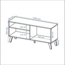 Ver imagem 3 de Rack Bancada para Tv 50 Pol 115 Cm 6950 Off White Nature Plla