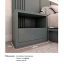 Ver imagem 4 de Mesa de Cabeceira 67cm Gaveta e Nicho Cs 100% Mdf Casa Lar Cor:cinza Sagrado