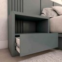 Ver imagem 2 de Mesa de Cabeceira 67cm Gaveta e Nicho Cs 100% Mdf Casa Lar Cor:cinza Sagrado