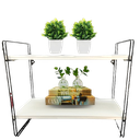 Ver imagem 1 de Prateleira Dupla 20 Cm X 49 Cm - Luxo Branca C/suporte Preto