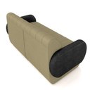 Ver imagem 7 de Sofá Decorativo Living Sala de Estar Bornéu 148cm Pés de Madeira Pu/veludo Preto/castor G33 - Gran B
