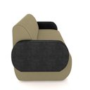 Ver imagem 6 de Sofá Decorativo Living Sala de Estar Bornéu 148cm Pés de Madeira Pu/veludo Preto/castor G33 - Gran B