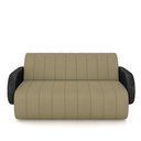 Ver imagem 5 de Sofá Decorativo Living Sala de Estar Bornéu 148cm Pés de Madeira Pu/veludo Preto/castor G33 - Gran B