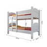Beliche Madrid com Grades de Proteção e Cama Removível - Branco com 2 Colchões - 5