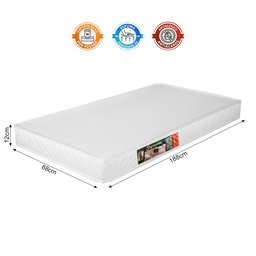 Beliche Madrid com Grades de Proteção e Cama Removível - Branco com 2 Colchões - 5