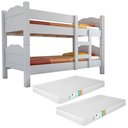 Ver imagem 2 de Beliche Madrid com Grades de Proteção e Cama Removível - Branco com 2 Colchões