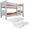 Beliche Madrid com Grades de Proteção e Cama Removível - Branco com 2 Colchões - 2