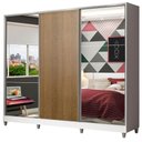 Ver imagem 2 de Guarda Roupa Juvenil 100% Mdf Madesa Kevin 3 Portas de Correr com Espelhos com Pés