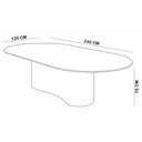 Ver imagem 6 de Mesa de Jantar 8 Lugares Oval Base Orgânica 240cm Álbero B05 Canela Tauari - Lyam Decor
