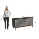 Ver imagem 2 de Aparador Kappesberg 4 Portas Preto Fosco/chumbo 156cm
