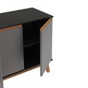 Ver imagem 5 de Aparador Kappesberg 4 Portas Preto Fosco/chumbo 156cm