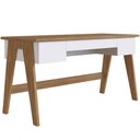 Ver imagem 2 de Mesa Escrivaninha Home Office 3 Gavetas Soul A03 Hanover Off White - Lyam Decor