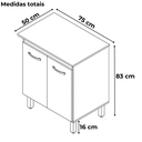 Ver imagem 3 de Balcao Multiuso 75 Cm 2 Portas 9240 Branco Mobbs