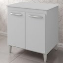 Ver imagem 2 de Balcao Multiuso 75 Cm 2 Portas 9240 Branco Mobbs
