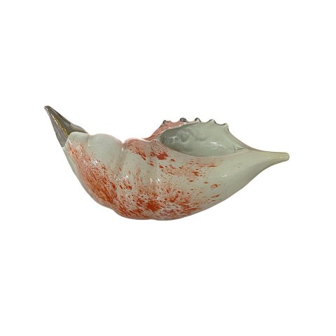 Objeto Decorativo Concha em Murano Ideal para Aparador Hall de Entrada 12x25x10cm