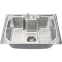 Ver imagem 2 de Cuba Pia Gourmet com Torneira Monocomando Inox Cozinha Bancada Luxo Escorredor Dispenser Sifao Acess