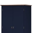 Ver imagem 3 de Guarda Roupa Solteiro 2 Portas 1 Gaveta 60406 Linz Móveis - Azul Petróleo/Imbuia