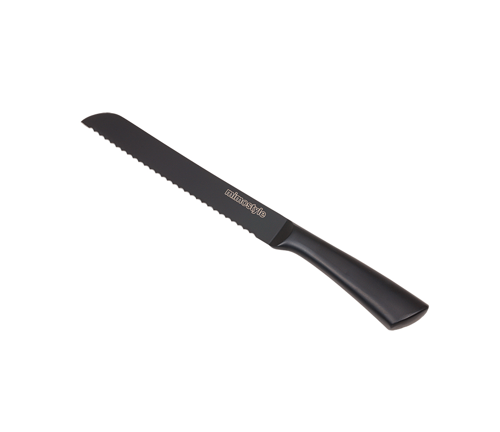 Faca para Pão Inox Premium Black 8” Mimo Style Ac21055 - 1