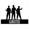 Adesivo de Parede 41x60cm - Gangster Três Homens Three Men C - 1