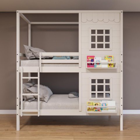 Beliche Casinha Reta 2 Janelas Madeira Branco