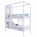 Ver imagem 3 de Beliche Casinha Reta 2 Janelas Madeira Branco