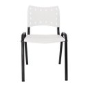 Ver imagem 4 de Jogo Mesa Redonda para Restaurante Comércio com 4 Cadeiras Iso Branca Base Preta Ecomhome