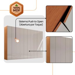 Guarda Roupa Casal Everest Mdf 10 Portas 12 Gavetas e 5 Prateleiras Moderna Mobília - 6