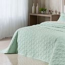 Ver imagem 3 de Colcha Cobre Leito King 100% Algodão Percal 200 Fios 03 Peças Clara:verde