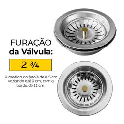 Tanque Inox Lavanderia 55x45 com Válvula e Sifão Aço Inox - Brinovar - 5