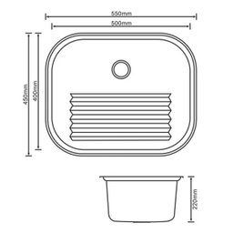 Tanque Inox Lavanderia 55x45 com Válvula e Sifão Aço Inox - Brinovar - 9