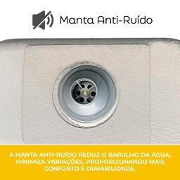 Tanque Inox Lavanderia 55x45 com Válvula e Sifão Aço Inox - Brinovar - 7