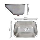 Ver mais imagens de Tanque Inox Lavanderia 55x45 com Válvula e Sifão Aço Inox - Brinovar