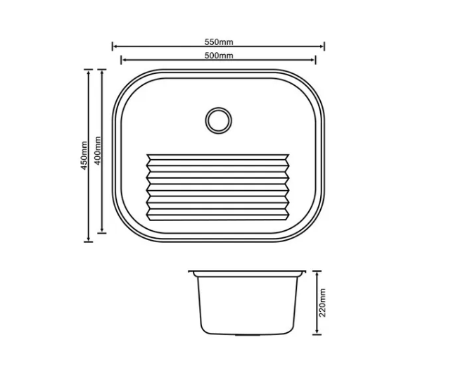 Tanque Inox Lavanderia 55x45 com Válvula e Sifão Aço Inox - Brinovar - 4