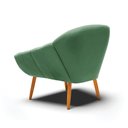 Ver imagem 6 de Kit 02 Poltronas Giovana Veludo Verde Pés Palito Castanho - D’Rossi