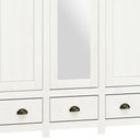 Ver imagem 6 de Guarda Roupa Casal 10 Portas com Espelho e Maleiro Mazzaro F06 Branco Freijó - Lyam Decor