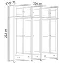 Ver imagem 5 de Guarda Roupa Casal 10 Portas com Espelho e Maleiro Mazzaro F06 Branco Freijó - Lyam Decor