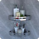 Ver imagem 7 de Suporte Porta Shampoo Para Banheiro De Canto Inox Brilhante