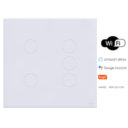 Interruptor Touch Wi Fi 5 Teclas Caixa 4X4 Branco - 2