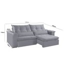 Ver imagem 2 de Sofá Exclusive Retrátil e Reclinável 210cm Braço 25cm Meu Sofá Online