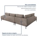 Ver imagem 6 de Sofá de Canto Orgânico 4 Lugares 265cm Base de Ferro Chaise Esquerda Luna