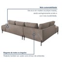 Ver imagem 6 de Sofá de Canto Orgânico 4 Lugares 265cm Base de Ferro Chaise Esquerda Luna Yescasa