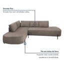 Ver mais imagens de Sofá de Canto Orgânico 4 Lugares 272cm Base de Ferro Chaise Esquerda Luna Yescasa