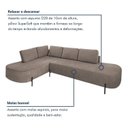 Ver imagem 7 de Sofá de Canto Orgânico 4 Lugares 272cm Base de Ferro Chaise Esquerda Luna Yescasa